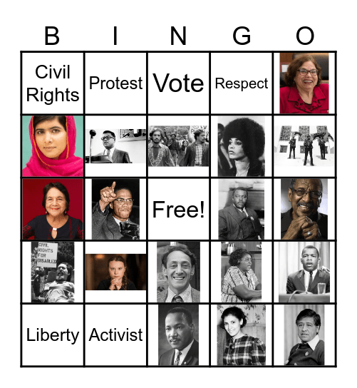 Activist Bingo Card