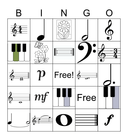 Music Bingo Card