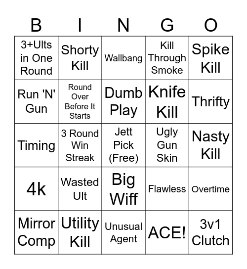 CyberShowdown Bingo Card