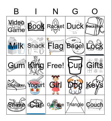 K and G Bingo Card