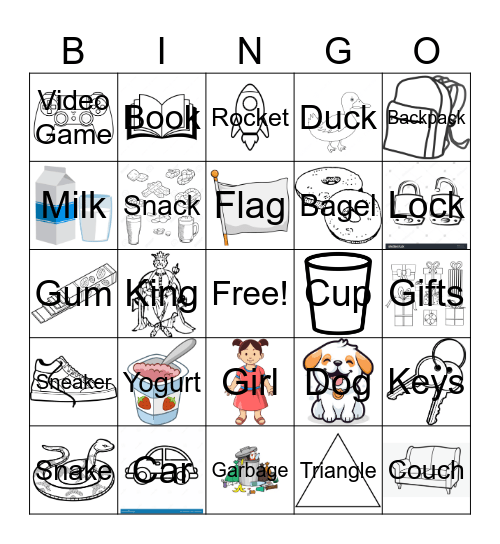 K and G Bingo Card