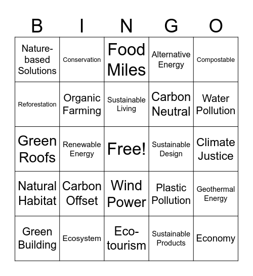 EcoBingo Card