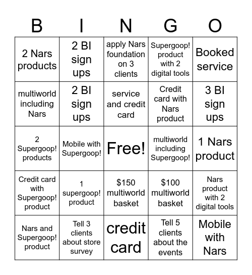 Saturday! Bingo Card