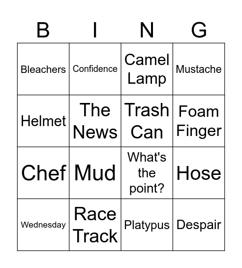 Phineas and Ferb Bingo Card