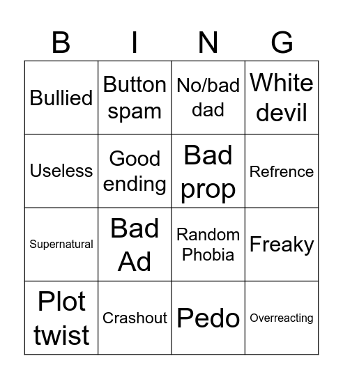 TT bingo Card