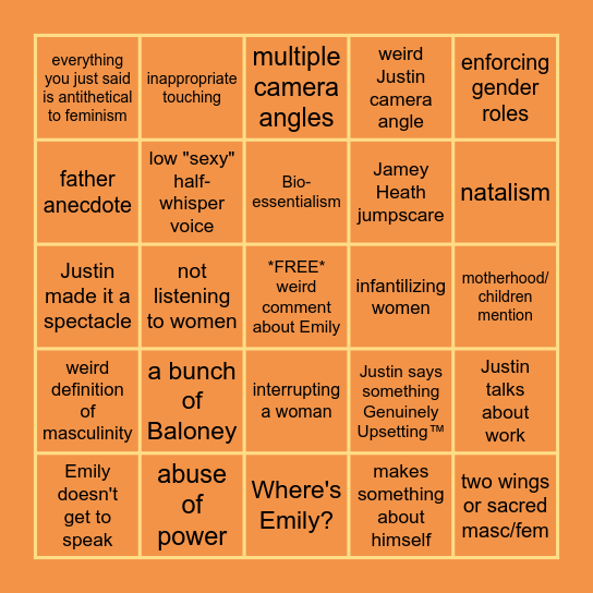 Special Edition Baldingo Bingo: The Proposal Bingo Card