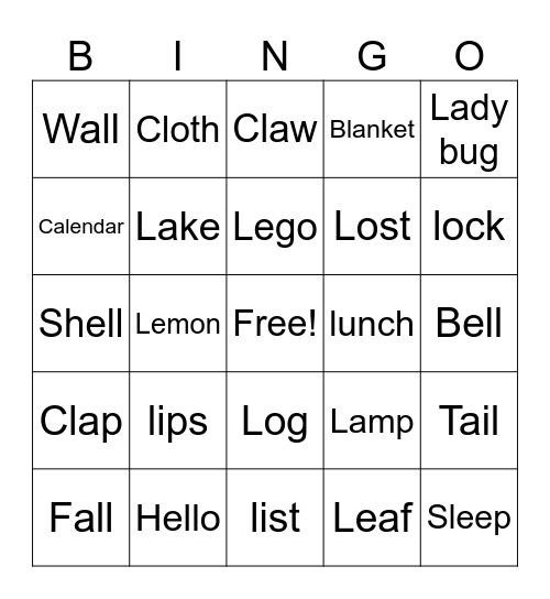 End of the Year Bingo Card
