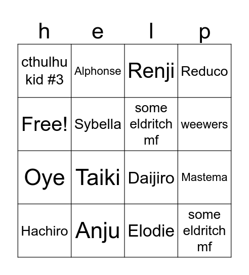 CRYPTID BINGO Card