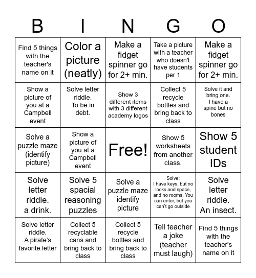 BINGO Card