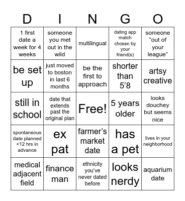 dingo Bingo Card