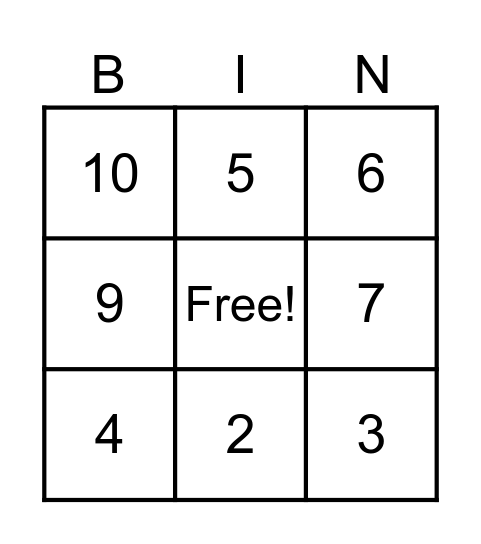test apex bingo Card