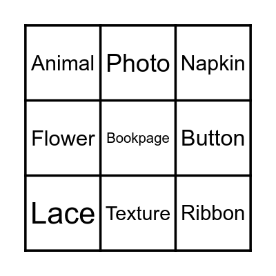 TIC TAC TOE CrAFty Cre8tions Bingo Card