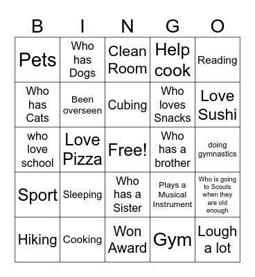 Bingo Cards Bingo Card