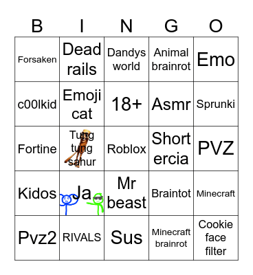 YT bingo Card