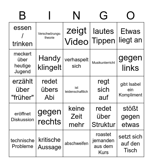 Witte Bingo Card