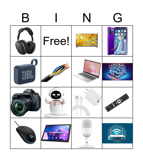 Tecnological Devices Bingo Card