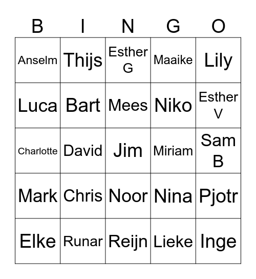 BABY BINGO Card