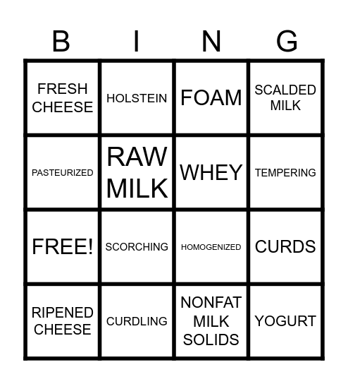 CHAPTER 34 BINGO Card