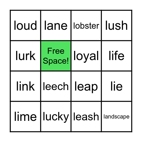 Lucky Bingo Card