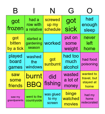 May Holidays Bingo Card
