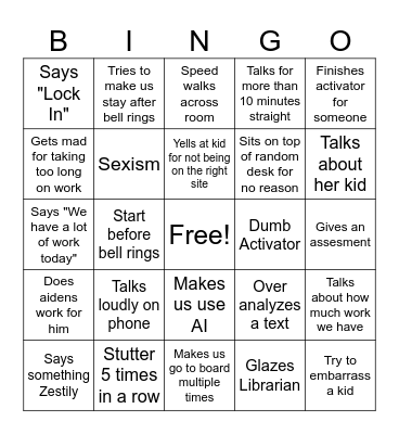 Mrs. Necci Bingo! Bingo Card