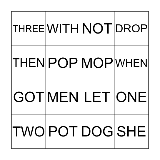 Bingo Card