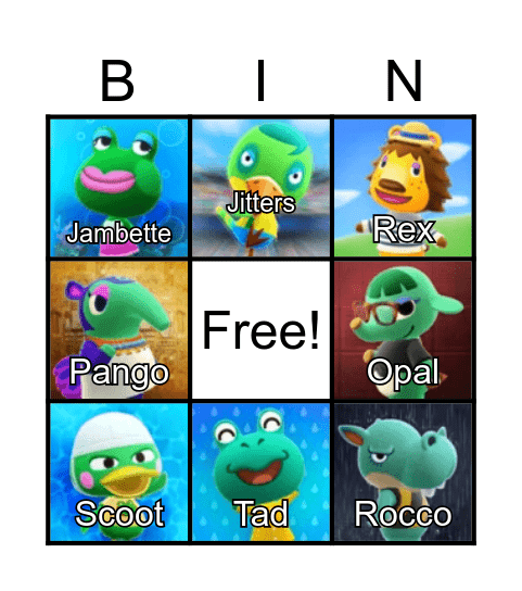 LilSimsie Animal Crossing Bingo Card Bingo Card