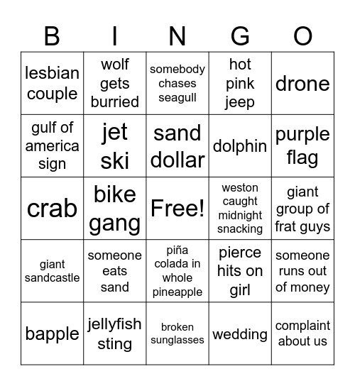 PCB ‘25 Bingo Card