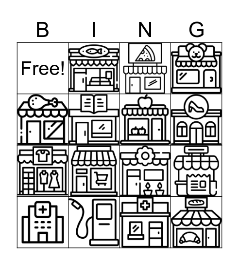 Las tiendas Bingo Card