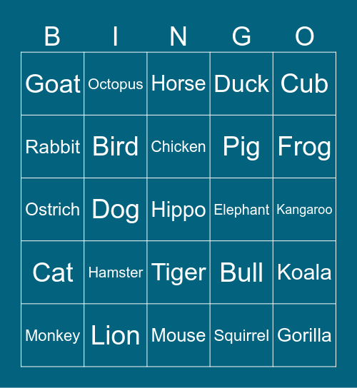 ACNH Villager Hunt Bingo Card