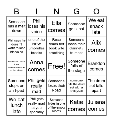 Tech Week Bingo! Bingo Card