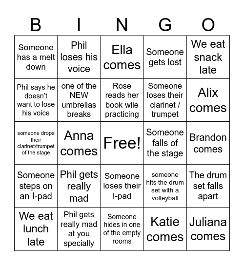 Tech Week Bingo! Bingo Card