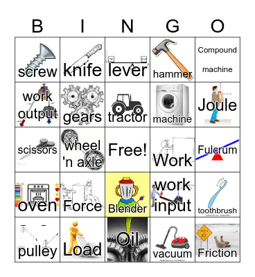 SIMPLE Machines Bingo Card