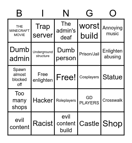 TCO BINGO PT.1 Bingo Card