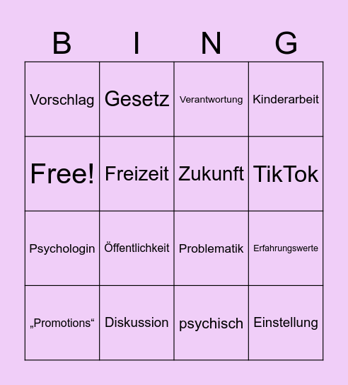 Liveat5 Kidfluencer Bingo Card