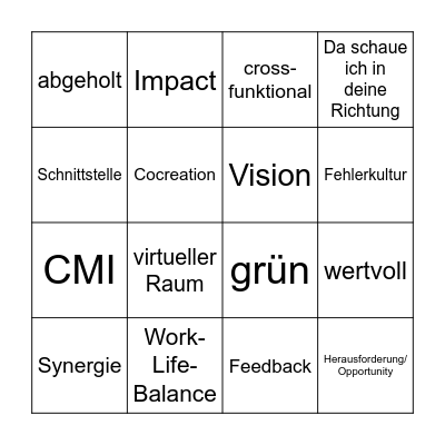 Monthly-Meeting-Buzzword-Bingo Card