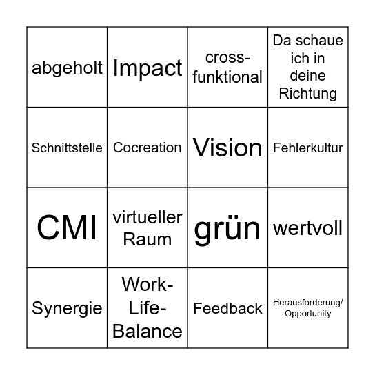 Monthly-Meeting-Buzzword-Bingo Card