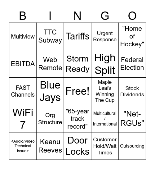 Q2 Bingo Card