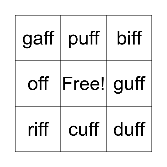 ff Bingo Card