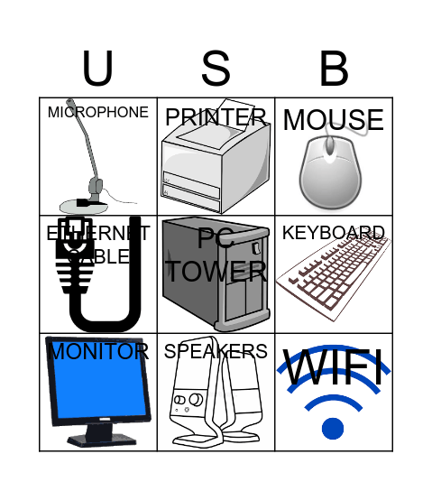 COMPUTER PARTS Bingo Card