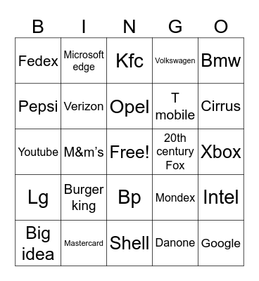 Full best animation logos Bingo Card