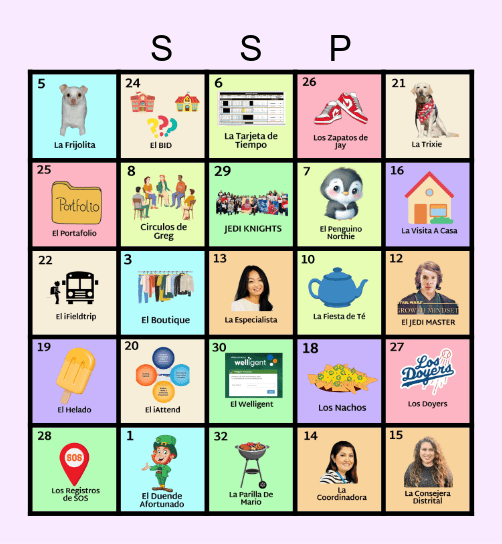 A-G LOTERIA Bingo Card