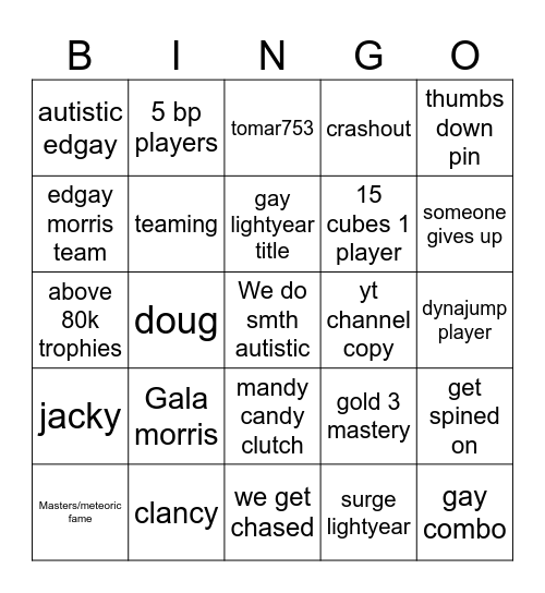 Bullshit yt shorts eating bingo Card