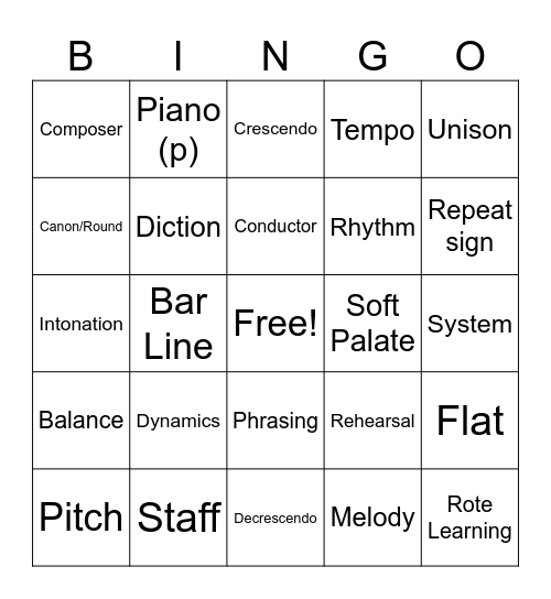 Bingo Card