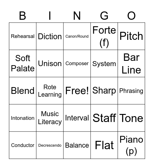 Bingo Card