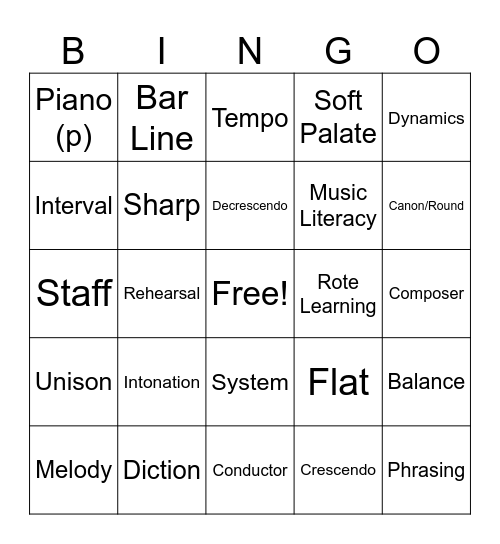 Bingo Card