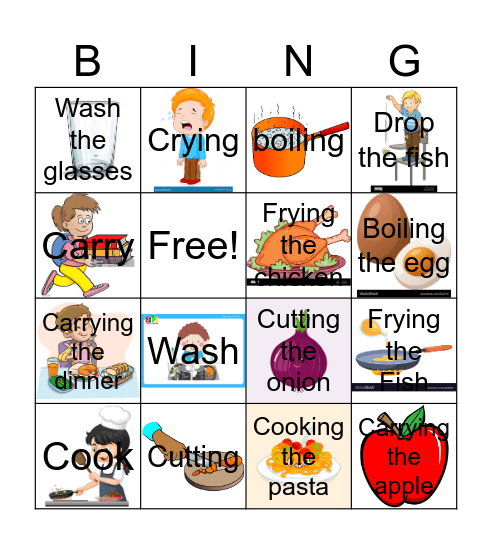 Cooking is Fun! Bingo Card