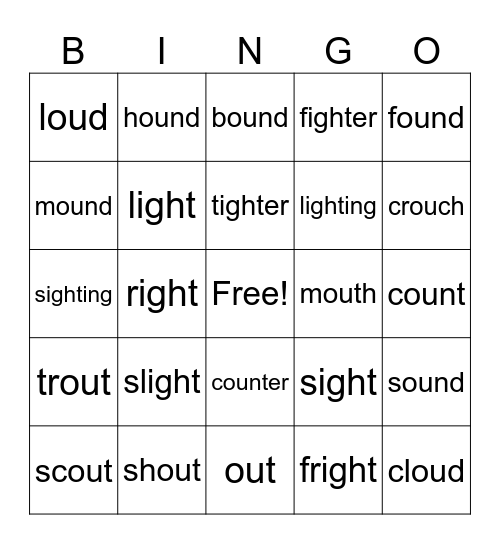Sonday Bingo Card