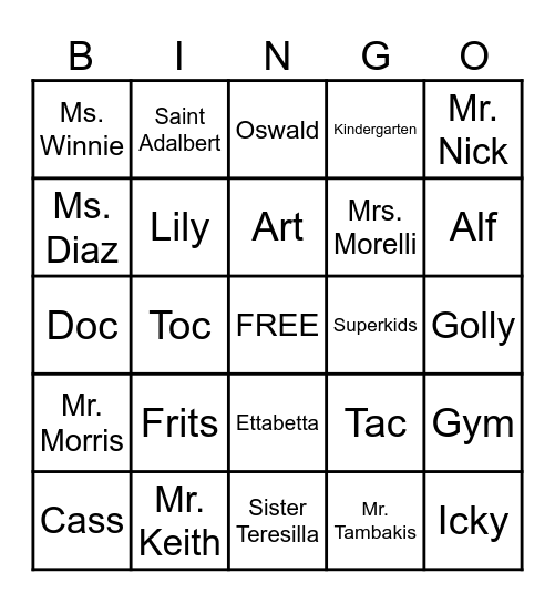 Superkids Road Trip Little Island 2025 Bingo Card