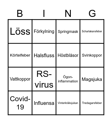 Förskolebingo Card